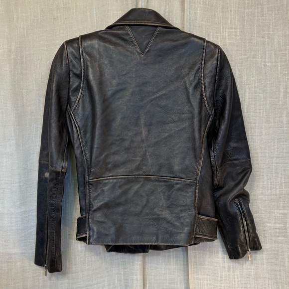 VEDA Classic Leather Moto Jacket in Size XS - Picture 8 of 13